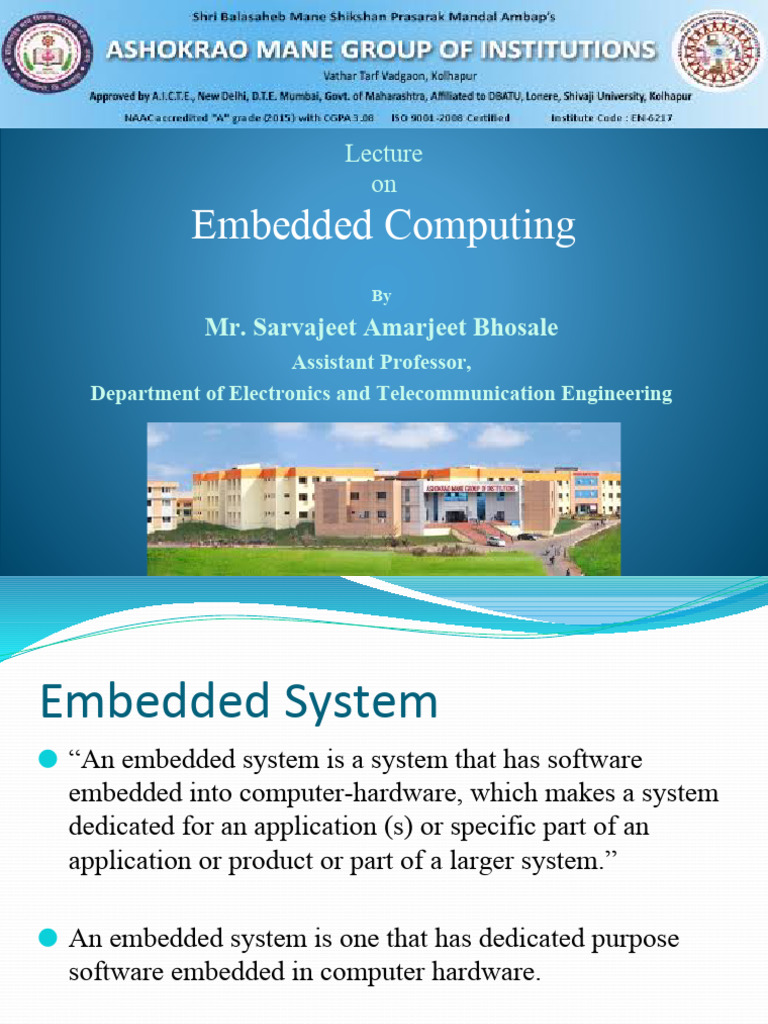 Unit 1 | PDF | Embedded System | Real Time Computing