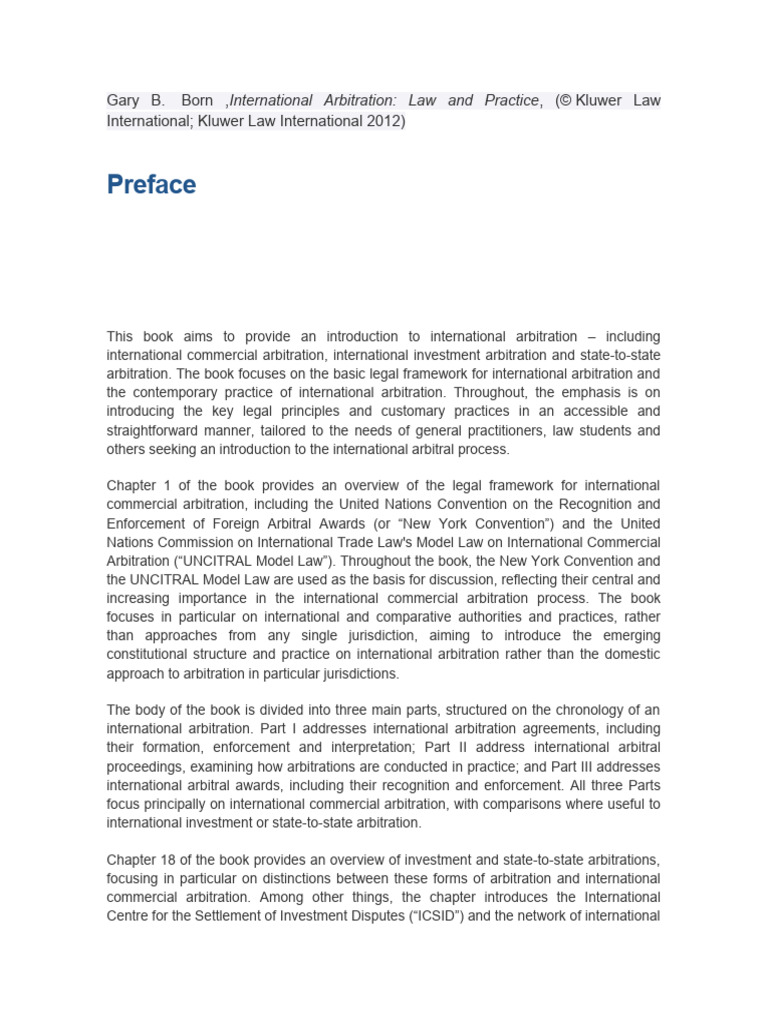 GARY BORN INTERNATIONAL COMMERCIAL ARBITRATION PDF visual data 7