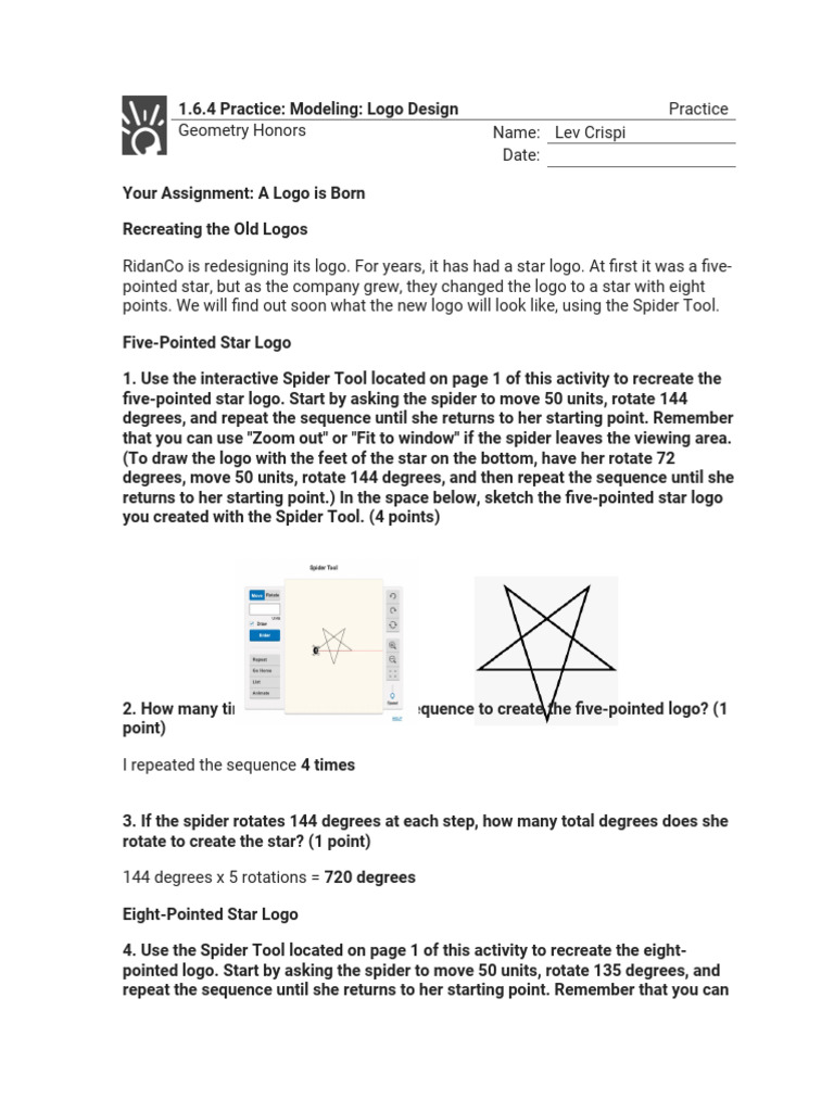 1.6.4 Practice - Modeling - Logo Design (Practice) | PDF | Polygon ...