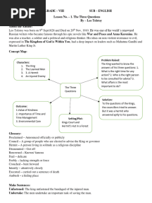 Notes - 1. The Three Questions