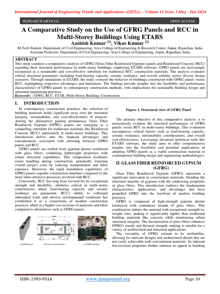 GFRG vs RCC in Multi-Storey Buildings | PDF | Building Insulation ...