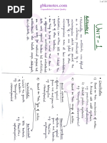 Unit 1 Medicinal Chemistry 3 B. Pharmacy 6th Semester GBkeNotes