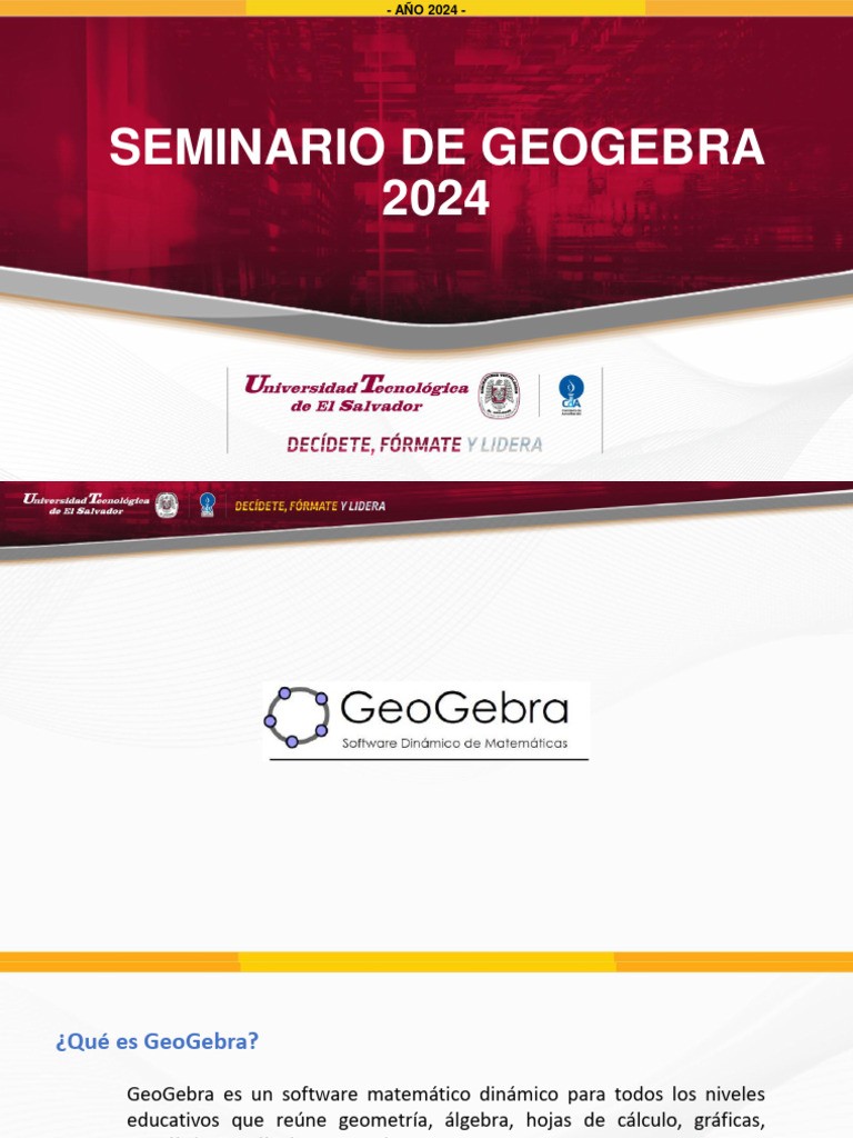 Seminario GeoGebra 2024: Matemáticas Dinámicas | PDF | Matemáticas