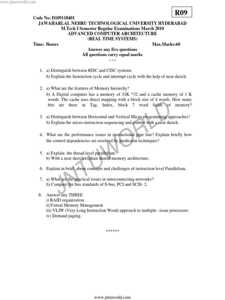 09-Advanced Computer Architecture | PDF | Computer Science | Computer ...