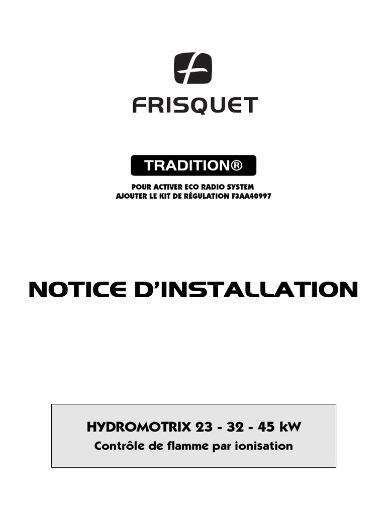 Notice Chaudiere Frisquet Hydromotrix PDF Chaudière — free download