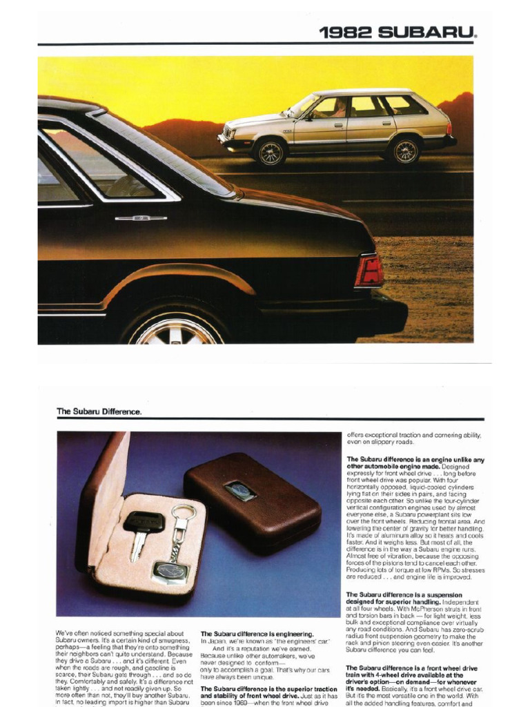Subaru - US Full Line - 1982 | PDF