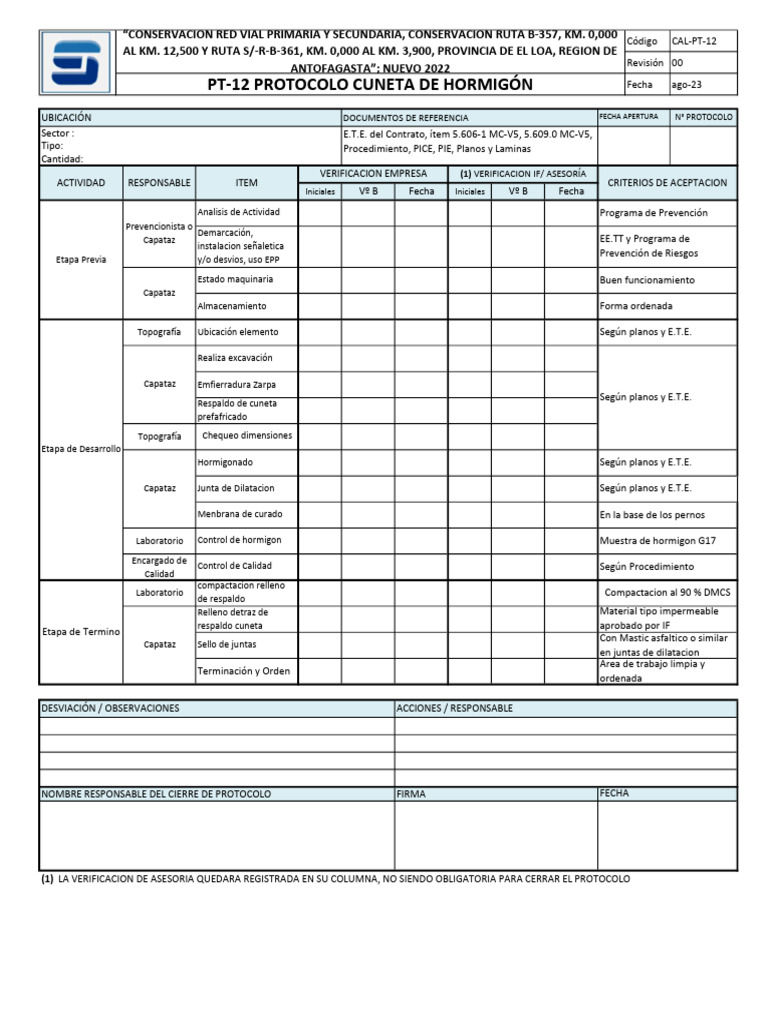 X222 Cal Pt 12 Cunetas De Hormigón Rev00 Pdf