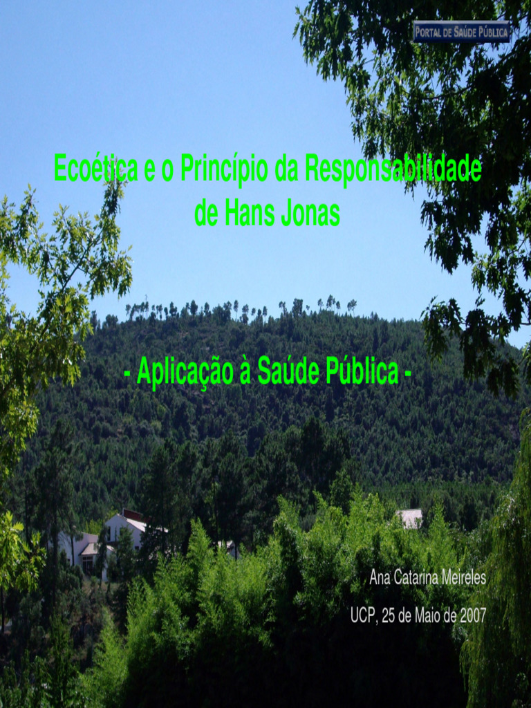 Ecoética e Saúde Pública: Hans Jonas | PDF | Ambiente natural ...