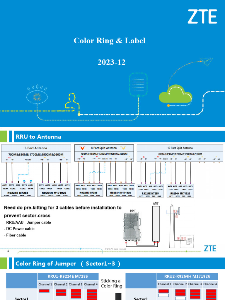 ZTE Color Ring Labeling Guide | PDF | Color | Vision
