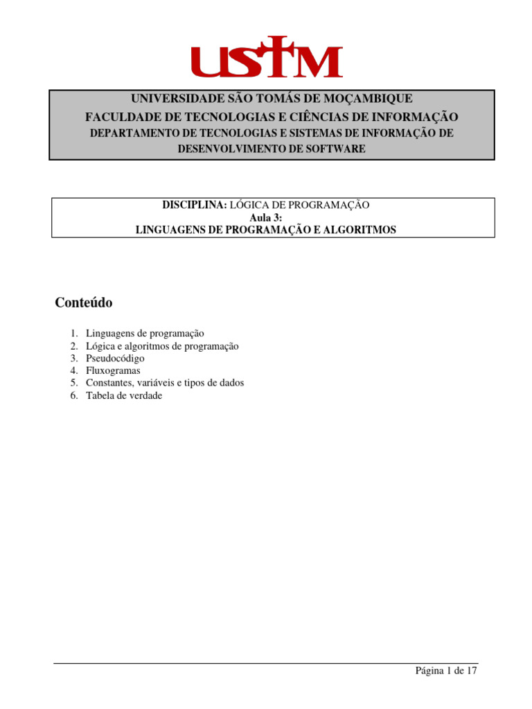 Linguagens e Lógica de Programação | PDF | Paradigmas de programação ...