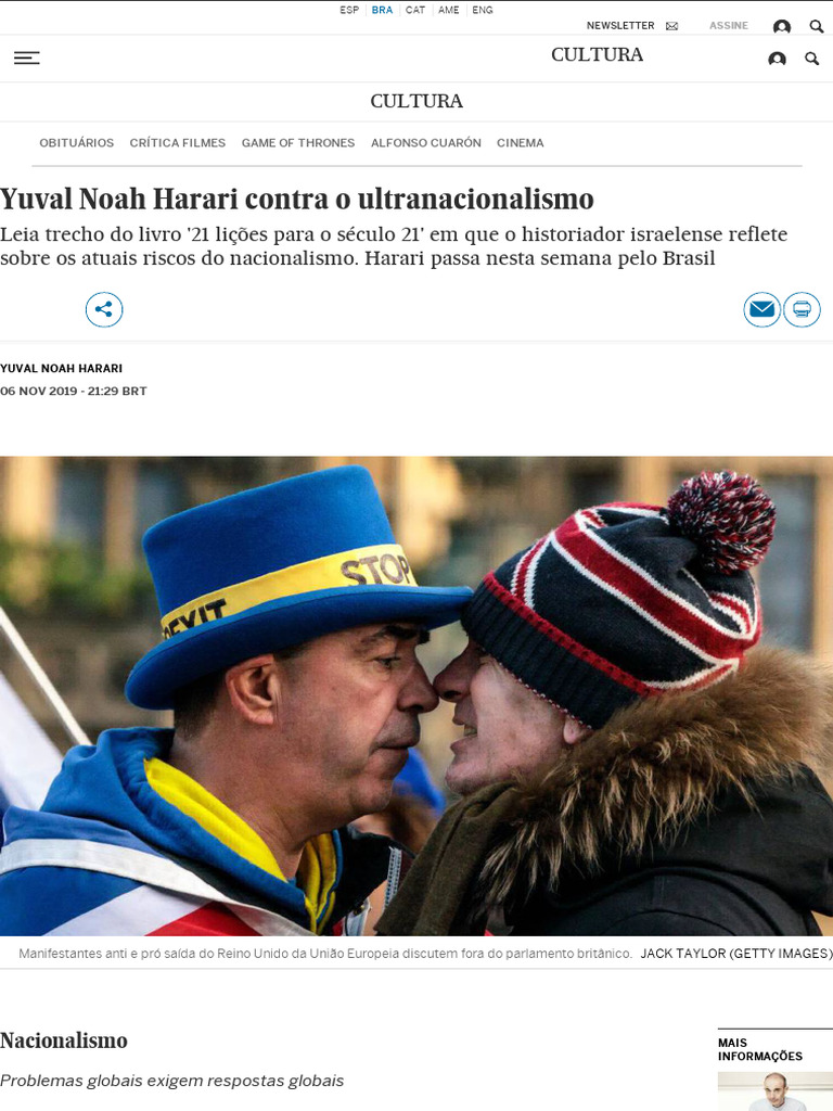 Harari e os Riscos do Ultranacionalismo | PDF | Humano | Nacionalismo
