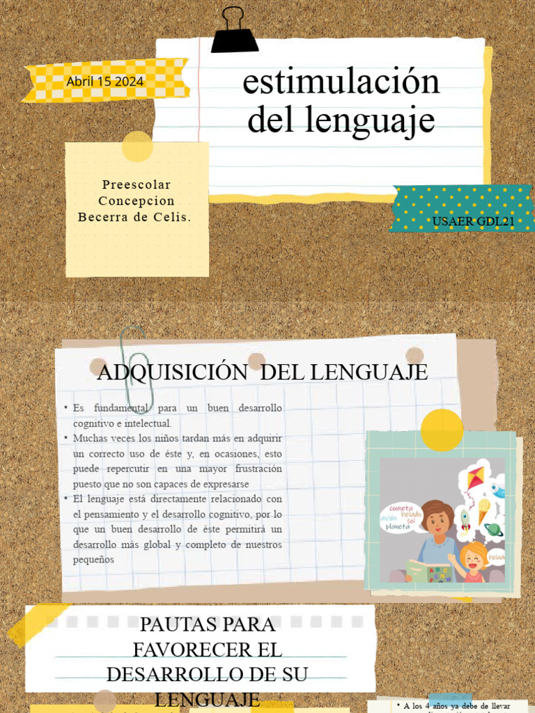 Actividades para Estimular el Lenguaje Infantil | PDF | Aquisición de ...