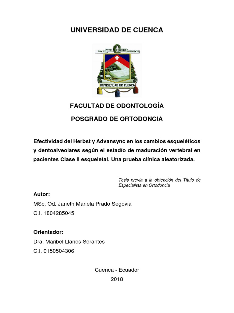 Efectividad de Herbst y Advansync en Clase II | PDF | Diente | Anatomia ...