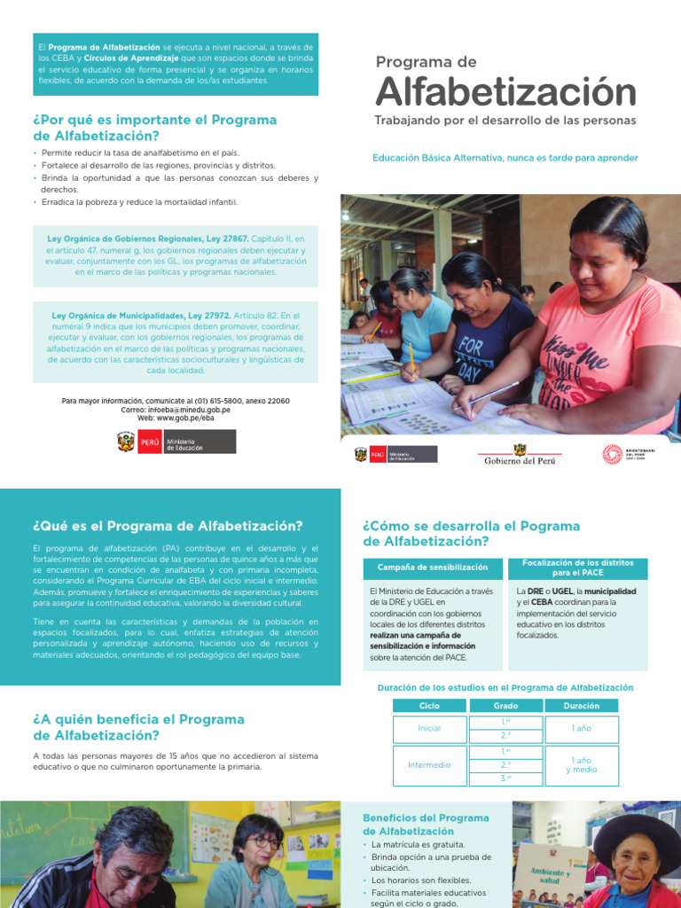 Diptico PA EBA 2023 PDF | PDF | Literatura | Aprendizaje