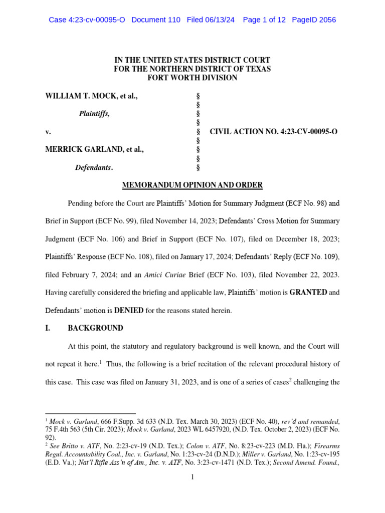 William t mock v merrick garland memorandum opinion and order pdf