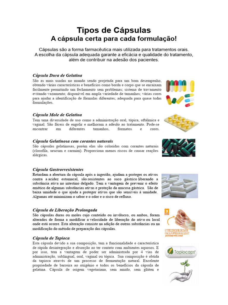 Tipos de Cápsulas | PDF