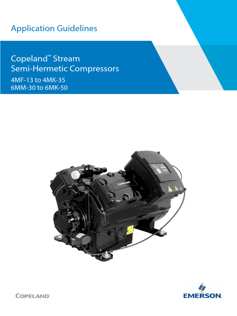 Copeland Stream Semi Hermetic Compressors 4mf 13 To 4mk 35 6mm 30 To ...