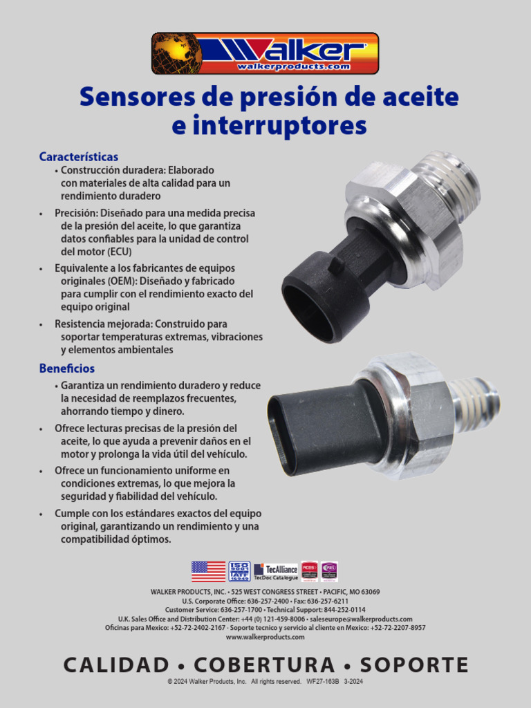 OIL-PRESSURE-SENSORS-Spanish | Descargar gratis PDF | Ingeniería de