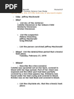 Jeff MacDonald Case Study