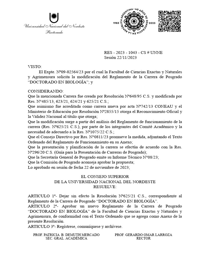 Nueva resolucion doc en biologia 2023 pdf tesis doctorado