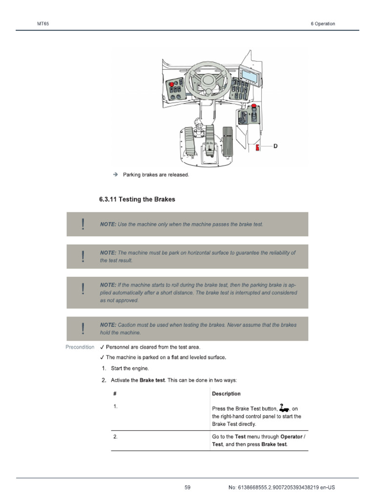 Brake Test Procedure PDF