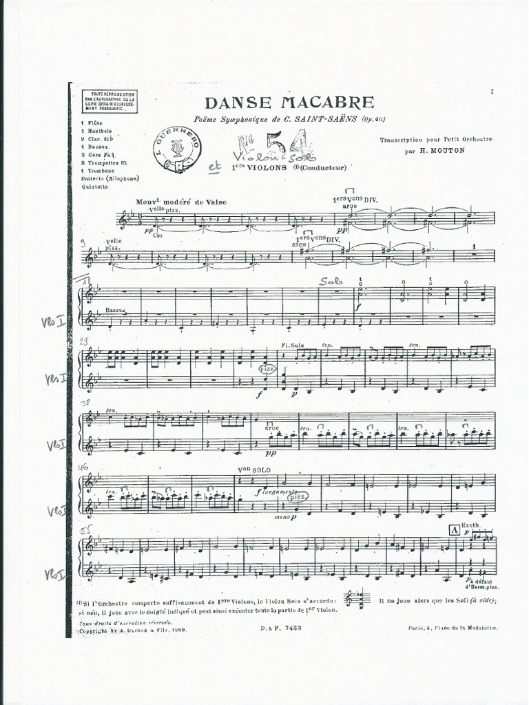 Danse Macabre Violin I | PDF