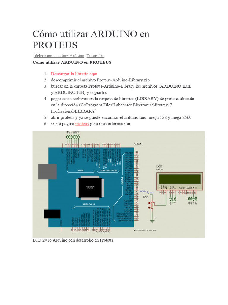 Usar Arduino en Proteus: Guía Rápida | PDF | Arduino | Sensor