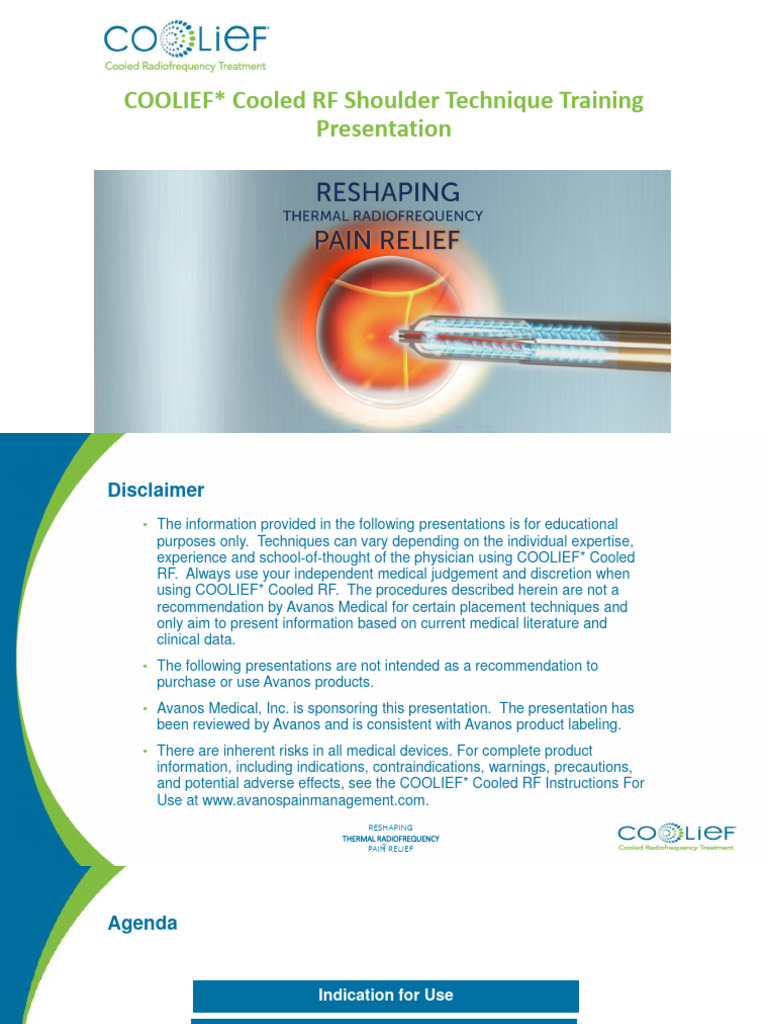 COOLIEF Cooled RF for Shoulder Pain | PDF | Arm | Shoulder