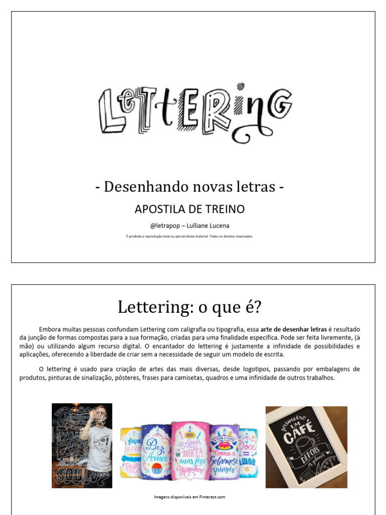 Apostila Lettering 2 Lulliane Word | PDF | Casa e Jardim