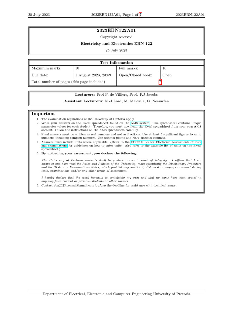 2023EBN122A01 | PDF | Complex Number | Spreadsheet