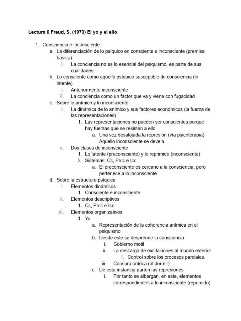 El Yo y El Ello | PDF | Mente inconsciente | Carné de identidad