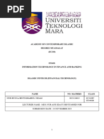 Individual Assignment Its401 Nur Arfah Sofiyah BT Mustafa Kamal