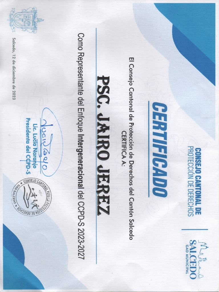 Certificado 1 | PDF