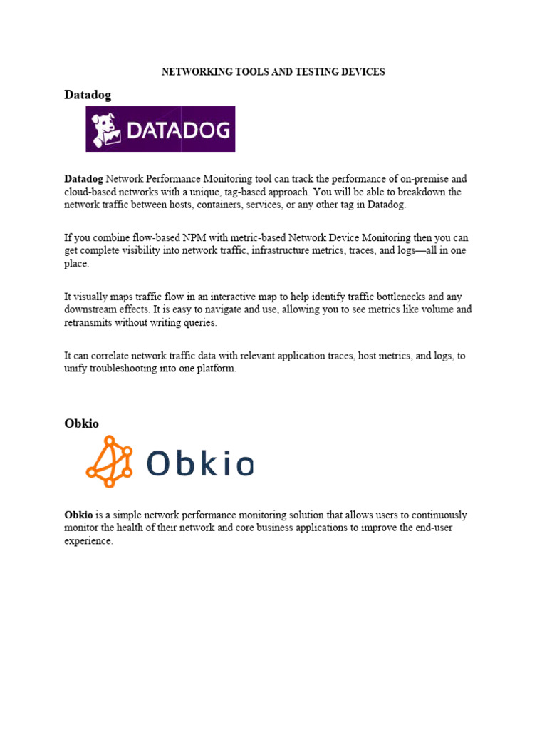 Evaluating Datadog's Network Monitoring | PDF | Computers | Technology ...