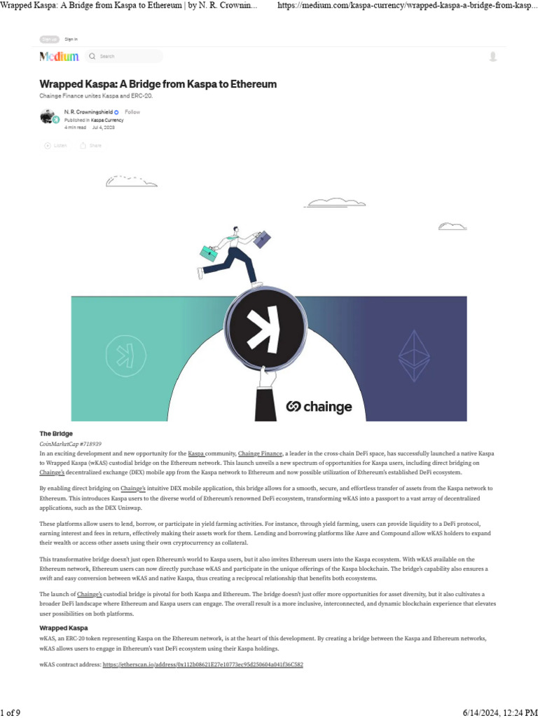 Kaspa to Ethereum Bridge Unveiled | PDF | Computing | Service Industries