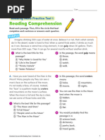 Grade 3 ELA TCAP Practice Test | PDF | Ice | Golf Course