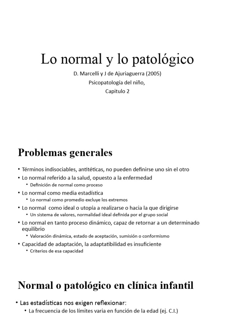 Lo Normal y Lo Patologico | Descargar gratis PDF | Neurosis | Medicina ...
