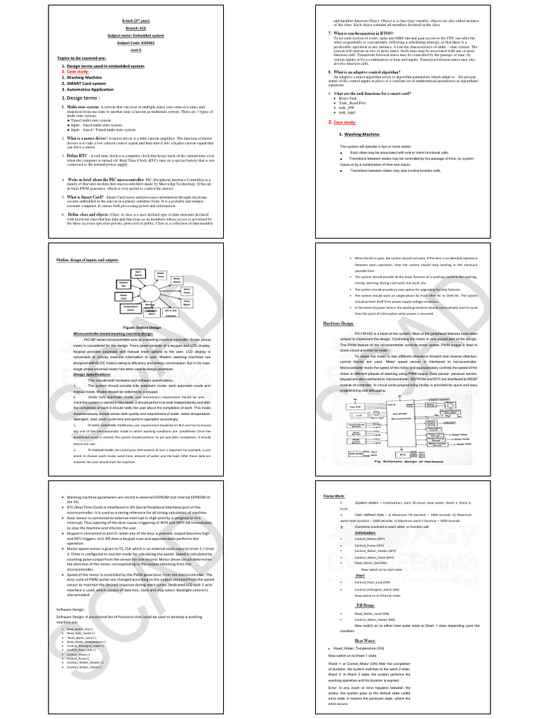 UNIT 5- ebm - converted | PDF | Microcontroller | Operating System