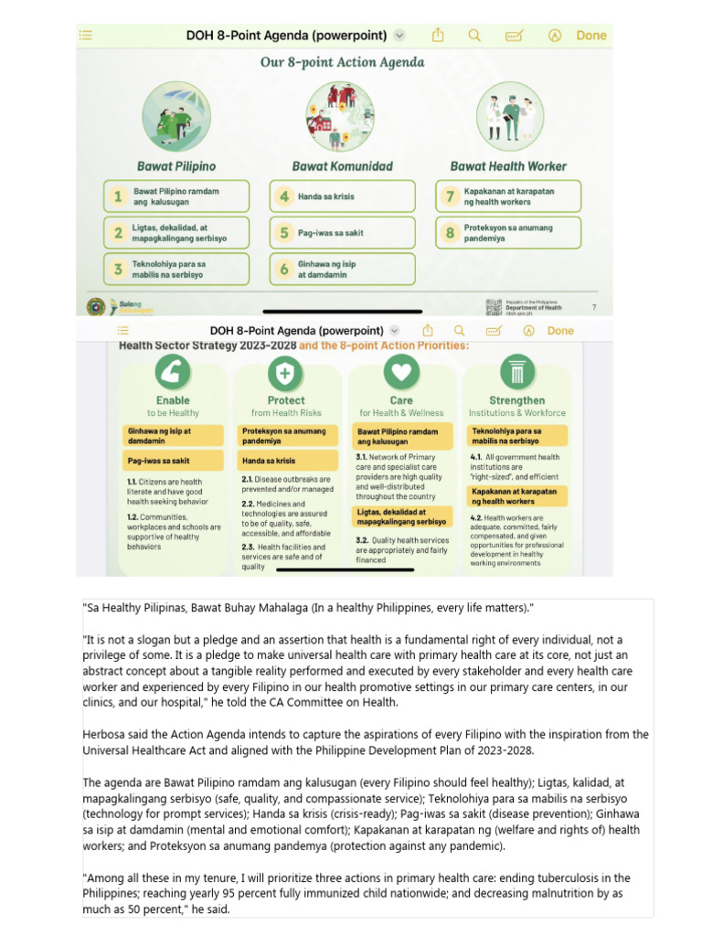 8 Point Agenda | PDF | Social Science | Wellness
