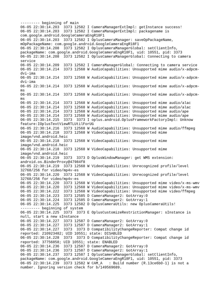 Camera Manager Logs for Google Camera | PDF | Computer Engineering ...