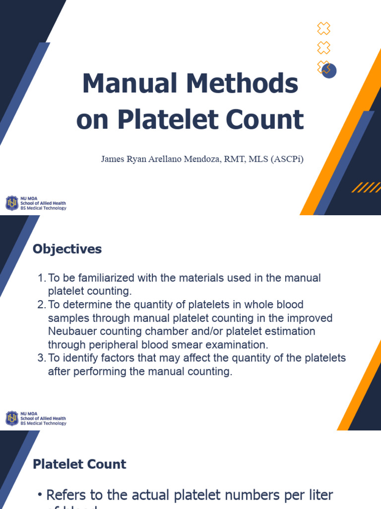 Manual Platelet Counting Techniques | PDF | Platelet | Medical Specialties