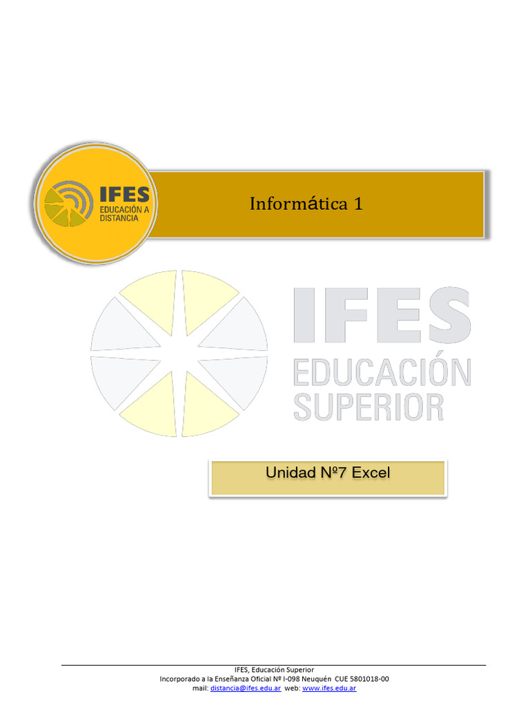 Unidad 7 Excel | PDF | Hoja de cálculo | Microsoft Excel