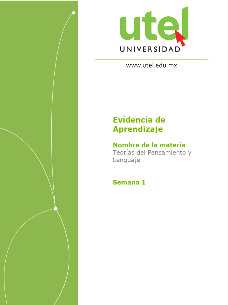 EVIDENCIA DE APRENDIZAJE Semana 1 - P | PDF | Pensamiento | Aprendizaje