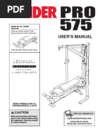 Weider 575 Pro Manual