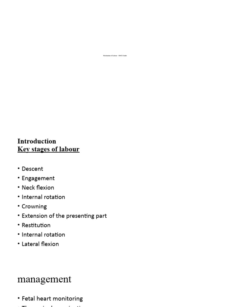 Mechanism of labour skills pdf childbirth pelvis