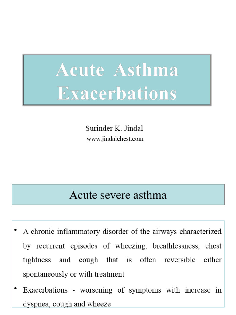 Acute Severe Asthma Management Guide | PDF | Asthma | Clinical Medicine