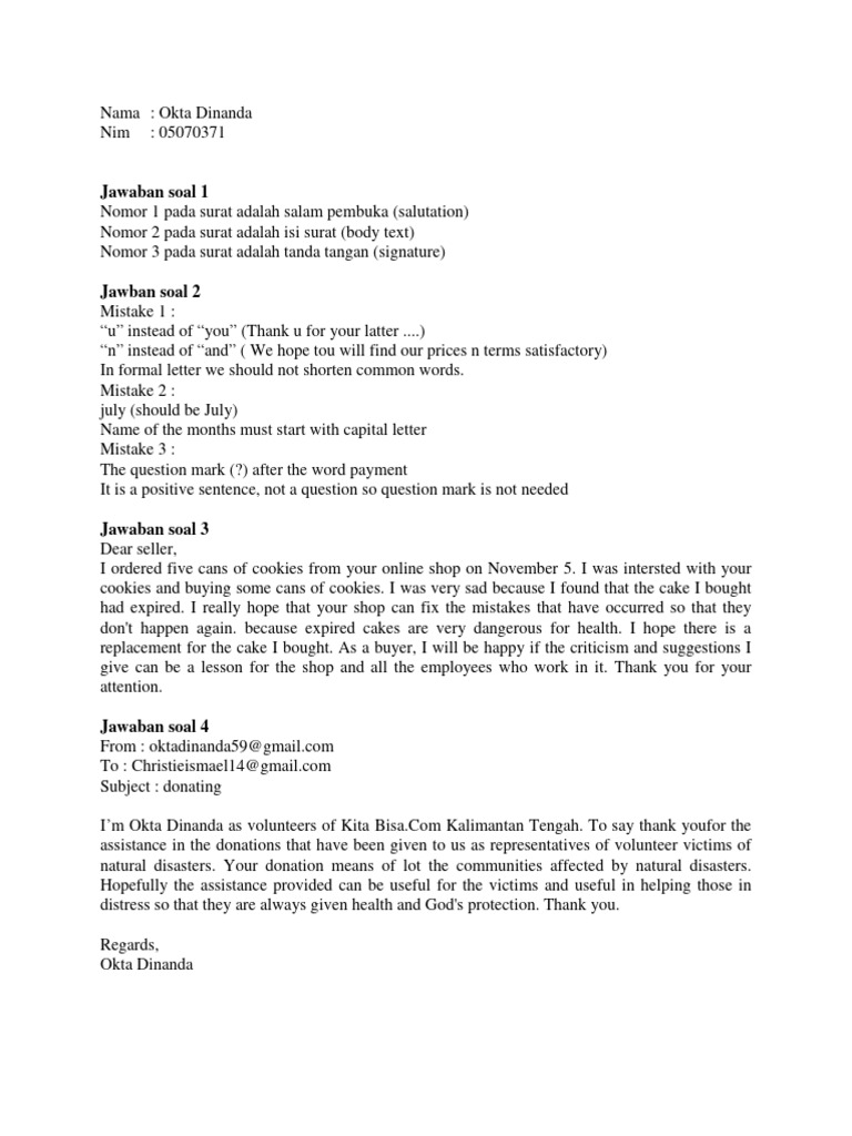 Common Letter Writing Mistakes | PDF