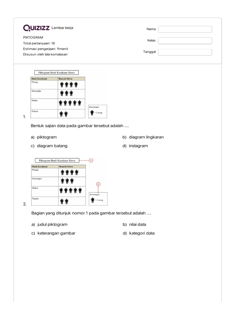 Quizizz - PIKTOGRAM | PDF