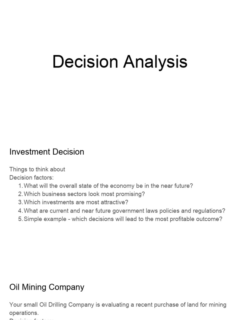 Sessions 1 Decision Making - Decision Analysis-Output | PDF | Economics ...