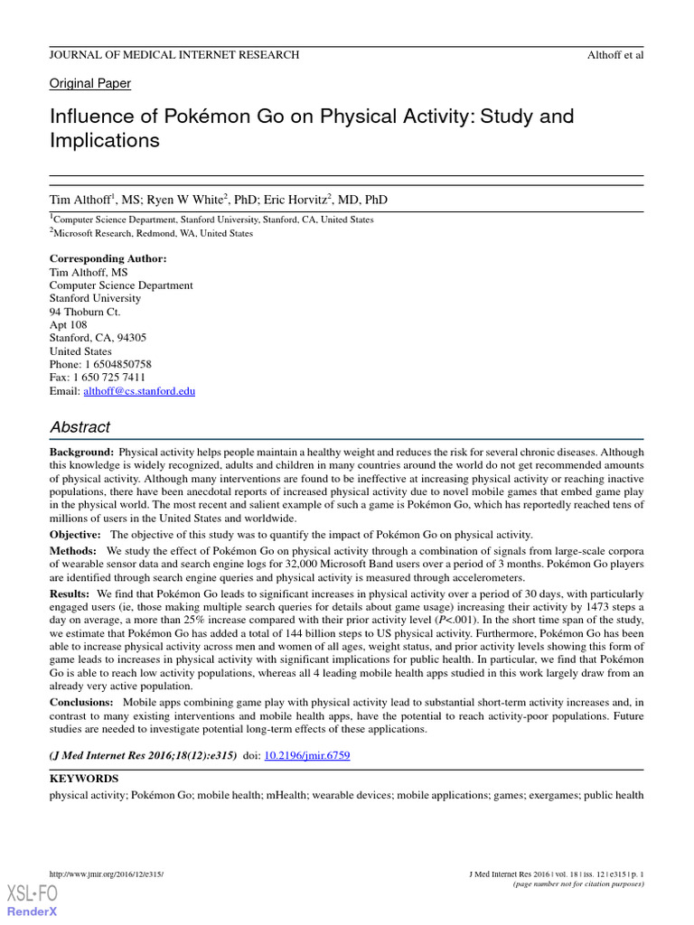 pokemon Go PDF Pokémon Go Computing